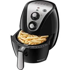 Fritadeira Elétrica Sem Óleo/Air Fryer Mondial - Family Inox II 4L Preta com Timer