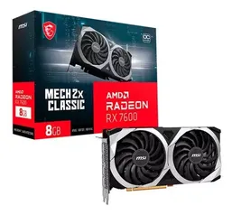 Placa De Vídeo Msi Amd Radeon Rx 7600 Mech 2x Classic Oc, 8g