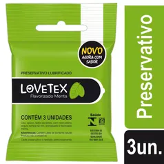 Preservativo Lovetex Menta c/ 3 Camisinhas