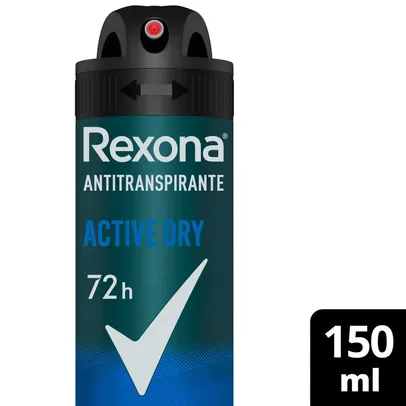 [Leve 3 Pague 2 - R$ 10,33] Desodorante Antitranspirante Rexona Masculino Active Dry 150ml