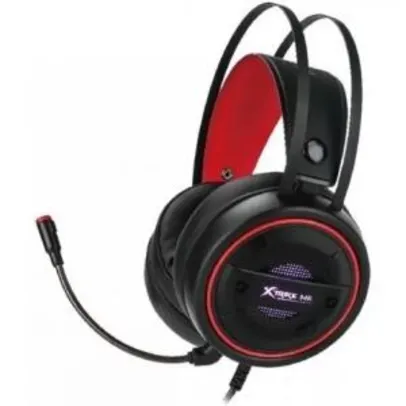 Headset Gamer Strike Me GH-705, LED, Preto/Vermelho | R$ 99