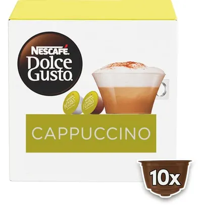 (50% off na 2°unidade) Cápsula Dolce Gusto Cappuccino c/10 117g