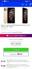 [AME R$6251] iPhone 11 Pro Max 256GB Dourado | R$6751