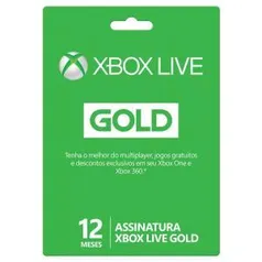 Xbox Live Gold - 12 Meses por R$ 96