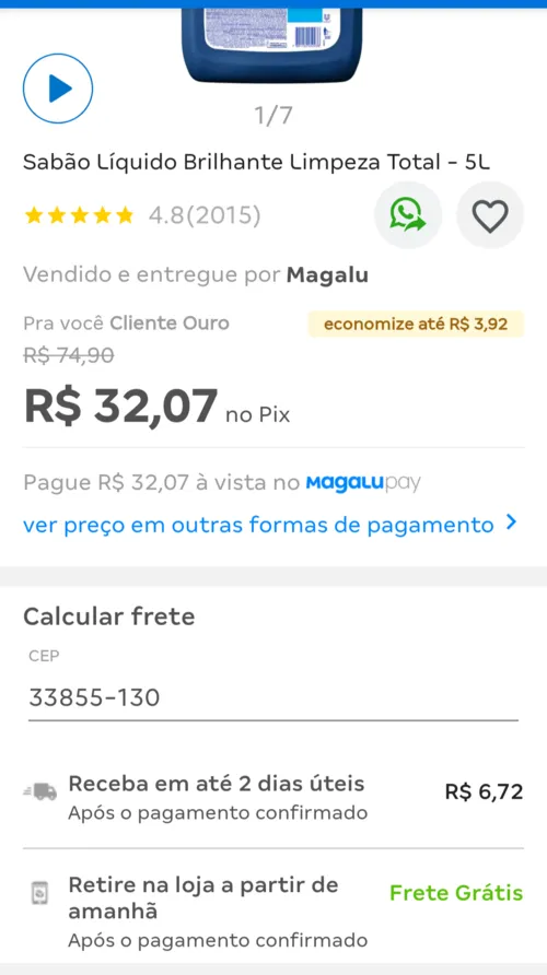 Imagem na descrição da promoção