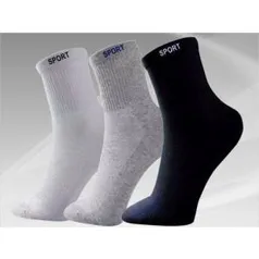 [AME: R$11,20] 12 pares de Meias Masculinas - Cano Longo - Sport