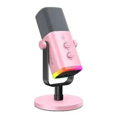 Microfone Gamer Fifine AM8 Dinâmico USB - XLR, USB, RGB, Botão de Mudo e de Volume