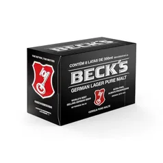 [Rec] [2unR$41	]Pack Cerveja Becks Lata Sleek 350ml - com 08 unidades