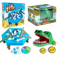 Kit 2 Jogos Pinguim Quebra Gelo e Jogo Croc crocantes croc