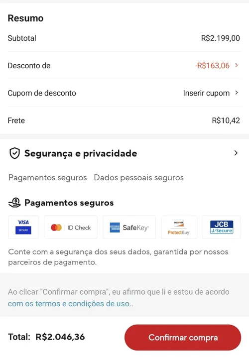 Imagem na descrição da promoção