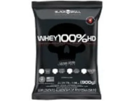 Whey 100% Hd - 900G Refil Morango, Black Skull