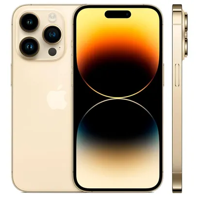 Iphone 14 Pro 128GB Dourado, Tela 6.1, Câmera Tripla 12MP + Selfie 12MP - MQ083BE/A