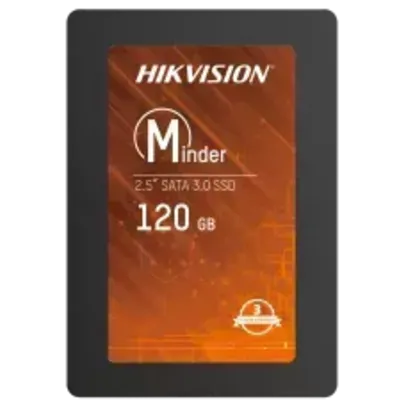 SSD Hikvision Minder, 120GB, Sata III, Leitura 460MBs e Gravação 360MBs, HS-SSD-Minder(S)/120G