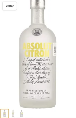 Vodka Absolut Citron, 750 ml | R$60