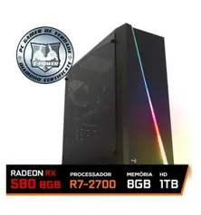 Pc Gamer T-Power Edition Amd Ryzen 7 2700 / Rx 580 8Gb / DDR4 8Gb / Hd 1Tb / 600W