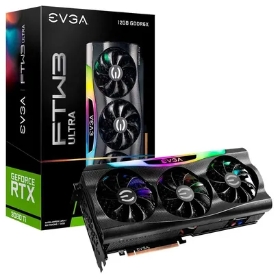 Placa de Vídeo EVGA GeForce RTX 3080 Ti FTW3 ULTRA GAMING LHR, 12GB GDDR6X