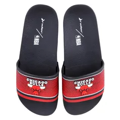 Chinelo Slide NBA Chicago Bulls Rider Masculino - Vermelho+Branco | R$30