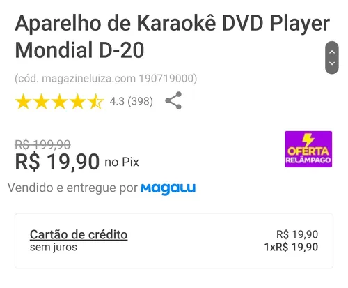 Imagem na descrição da promoção