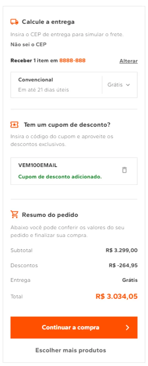 Imagem na descrição da promoção