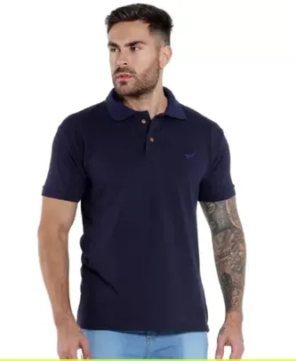 Camisa Polo Piquet Masculina Básica Manga Curta