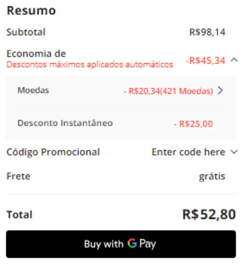 Imagem na descrição da promoção