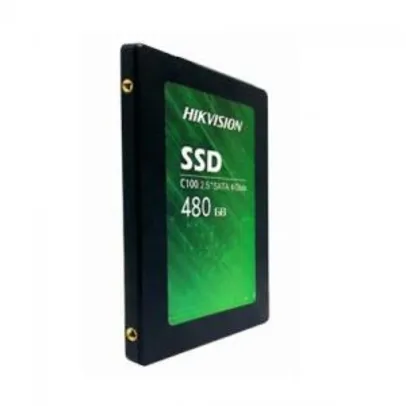 SSD Hikvision C100, 480GB, Sata III, Leitura 550MBs e Gravação 470MBs | R$419
