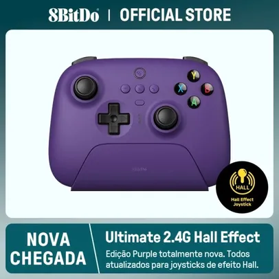 [Impostos inclusos] Controle 8Bit Ultimate Wireless 2.4G com Hall Effect