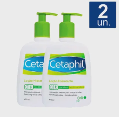 Kit 2 un Cetaphil Loção Hidratante Galderma com 473 ml