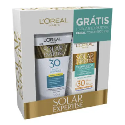 Protetor Solar L'oréal Solar Expertise FPS 30 Loção 120ml + Grátis Solar Expertise Facial Toque Seco 25g