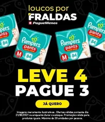 [Leve4Pague3] Fralda Pampers Pants