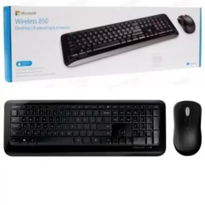 Kit Teclado e Mouse Wireless 850 - Microsoft [30% cashback]