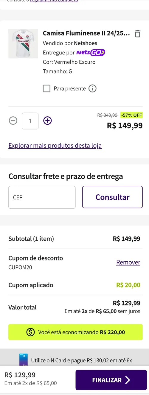 Imagem na descrição da promoção