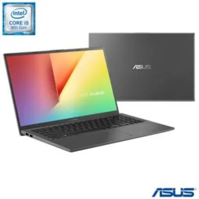 Notebook Asus VivoBook 15 - X512FA - i5 8265U, 8GB, 1TB, 15.6'', HD Graphics 620