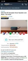 [Prime] Echo Dot (3ª Geração): Smart Speaker com Alexa - Cor Preta r$ 244