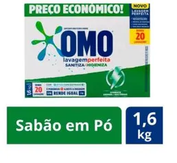 [Leve 3 Pague 2] Sabão em Pó Omo Lavagem Perfeita - Sanitiza e Higieniza Concentrado 1,6kg | R$10 cada