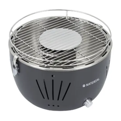 Churrasqueira Portátil a Carvão Cinza Table Grill Naterial