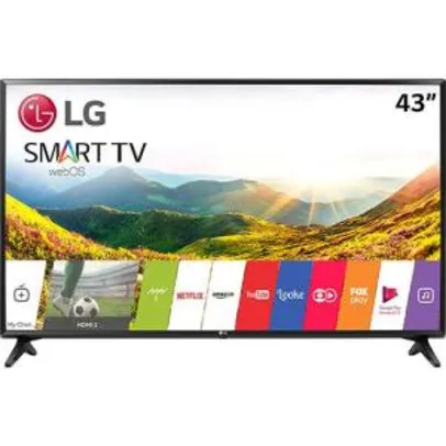Smart TV LED 43" LG 43lj5500 Full HD com Conversor Digital Wi-Fi integrado 1 USB 2 HDMI Com Webos 3.5 Sistema de Som Virtual Surround Plus