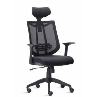 [AME R$539] Cadeira de escritório Presidente Aika com Apoio de Cabeça - 7031 Cor preta - R$899