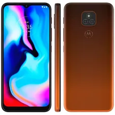 Smartphone Motorola Moto E7 Plus Bronze Âmbar 64GB, 4GB RAM, Tela de 6.5”, Câmera Traseira Dupla, Android 10 e Processador Octa-Core