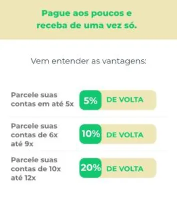 [Usuários Selecionados] Até 20% de volta em parcelamentos de contas no PicPay