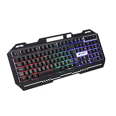 Teclado Gamer C3Tech Gaming USB KG-40BK Preto - Layout ABNT2 Membrana Anti-Ghosting com Iluminação de Led Multicolor Compatível com PC/Mac e Linux