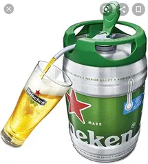 [Primeira compra] Cerveja Heineken não Retornável Pilsen Barril 5L - 2 Unidades | R$ 123