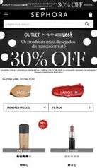 30% OFF em produtos da MAC na Sephora