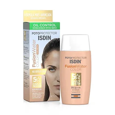 Protetor Solar Facial ISDIN Fusion Water 5 Stars Color FPS 50 - 50ml