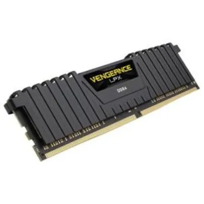 Memória Corsair Vengeance LPX 8GB 3000Mhz DDR4 C16 Black - CMK8GX4M1D3000C16 | R$ 275