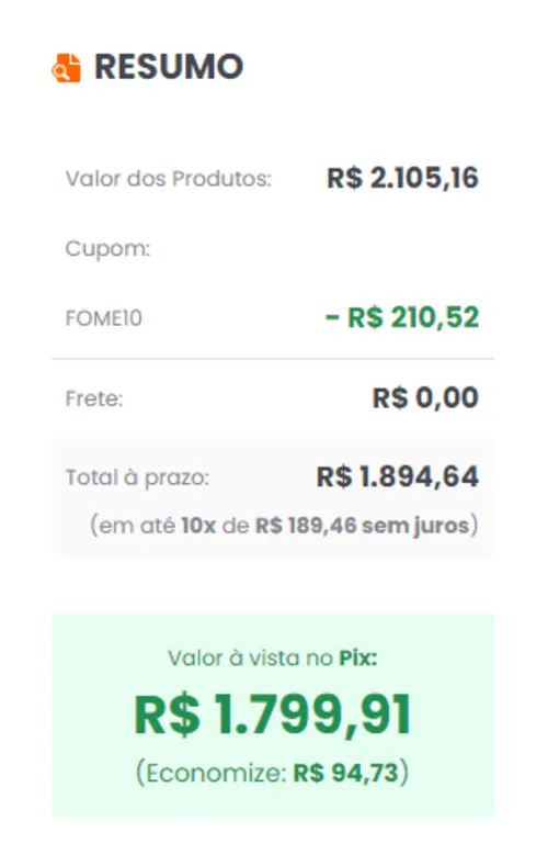 Imagem na descrição da promoção