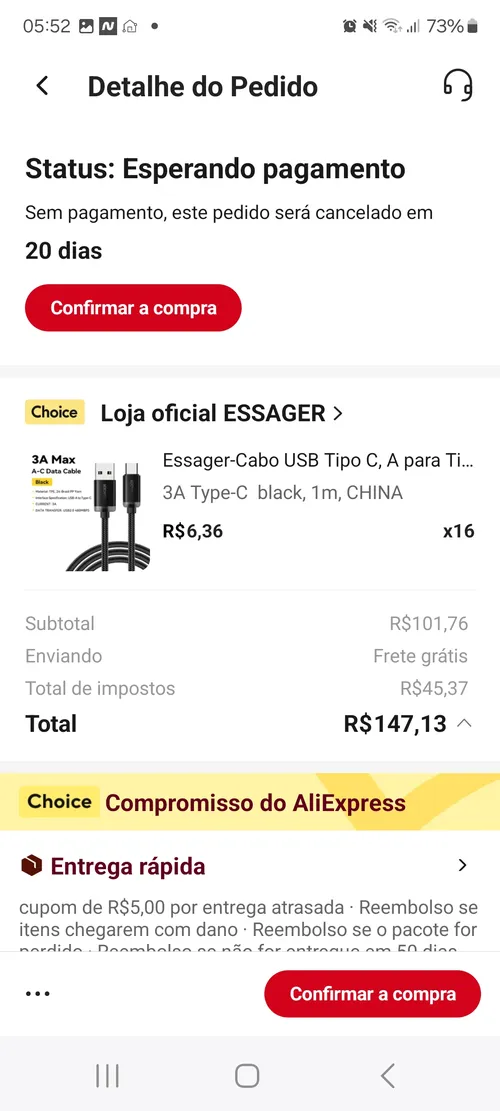 Imagem na descrição da promoção