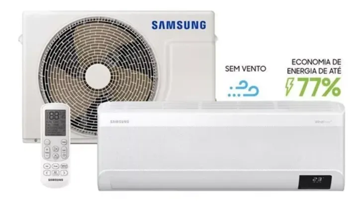 Ar Condicionado Samsung Windfree Windfree 12.000 Btu Cor Branco 220V Voltagem da unidade externa 220V