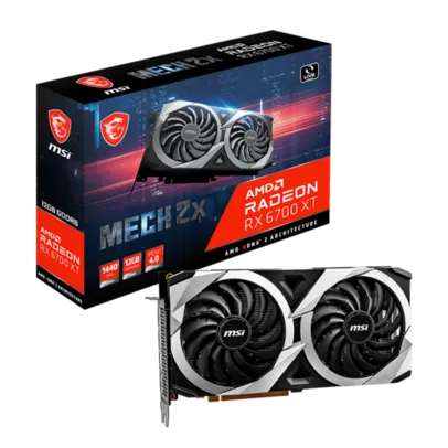 Placa de Vídeo MSI AMD Radeon, RX 6700 XT MECH 2X, 12GB, GDDR6, FSR, Ray Tracing