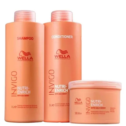 Kit Wella Prof Invigo Nutri-Enrich Salon Trio 1 litro+1 litro+500ml